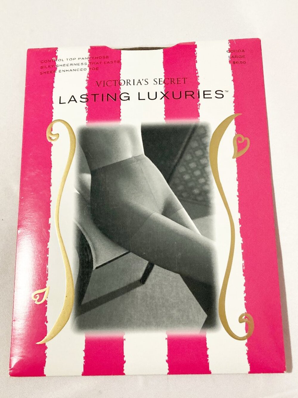 Victoria's Secret Lasting Luxuries Pantyhose Control Top Cocoa L NWT